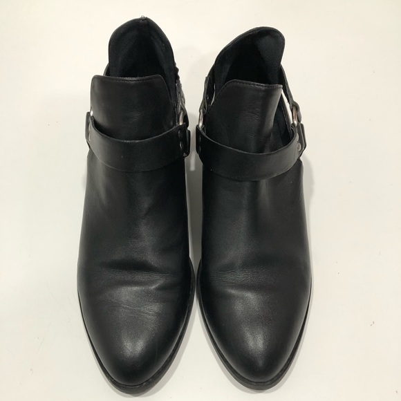 BP Black Leather Moto Ankle Boots - Picture 3 of 13